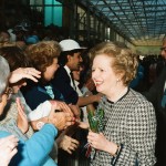 1987 – Mrs Thatcher and Denis….all smile during the visit