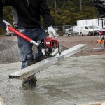 concrete, handheld screed, bull float, handheld beeam