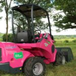 Compact wheeled loader looks pretty in pink