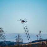 Air crane helicopter utilised on north east Scotland project