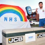 JCB-sponsored athletes give hospital a huge lift