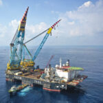 Mammoth construction vessel arrives at site of £1.8bn wind farm