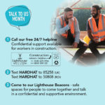 Lighthouse Charity encourages construction workers to continue talking