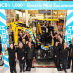 JCB employees celebrate electric mini-excavator milestone