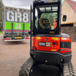 Bespoke livery for milestone Kubota mini-excavator