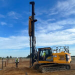 Specially modified tracked excavator boosts piling work for Akela