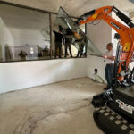 Develon mini provides a touch of glass in home renovation project Develon DX20Z-7