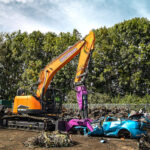 Develon crawler sets standard for Dumfries recycling specialist Vulture Recycling's Develon X235LCR-7