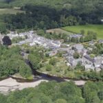 Balfour Beatty awarded £27m Comrie flood protection scheme Aerial view of Comrie