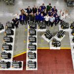 JCB celebrates major engine manufacturing milestone Employees at JCB Power Systems in Foston, Derbyshire, celebrate the production of JCB’s one millionth engine.