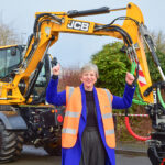 Government minister gets close look at JCB’s Pothole Pro solution Future of roads minister Minister Lilian Greenwood with the JCB Pothole Pro