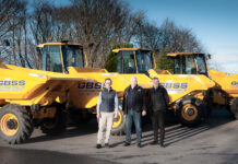 High Bonnybridge contractor Chimes in a new digitised construction era Bart Kulej, George Burns and David Owens of GBSS Civil Engineering