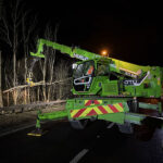 ROTO telehandler helps Larkhall business to clean up Merlo telehandler clearing up storm damage