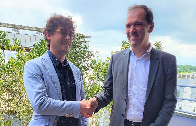 Clément Aubry Tardif, director of Sitia’s robotics division and Julien Waechter, VP R&D Manitou Group