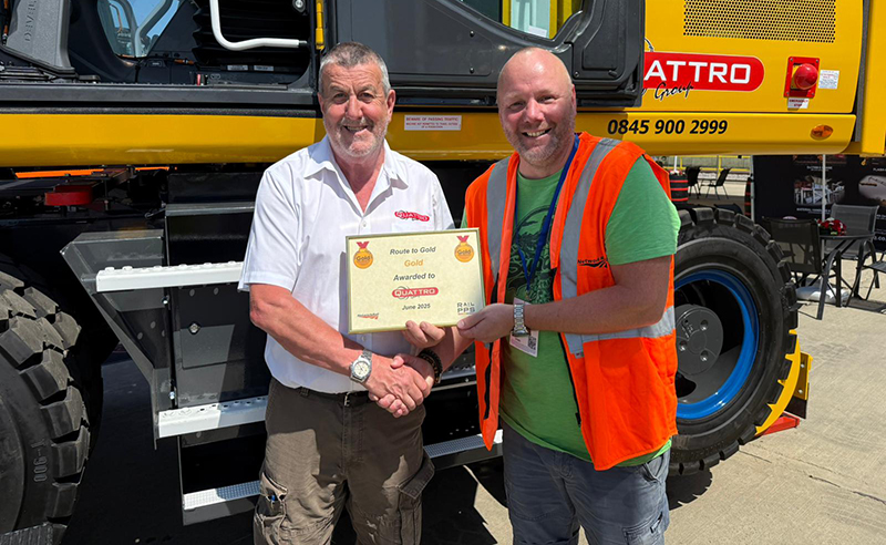 John Murphy being presented with the Route to Gold award