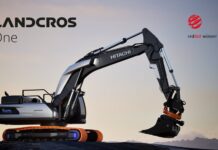 Hitachi concept excavator wins top design award Hitachi LANDCROS One concept excavator