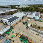 Sunbelt Rentals ramps up depot decarbonisation initiative Construction depot with solar panels on roof