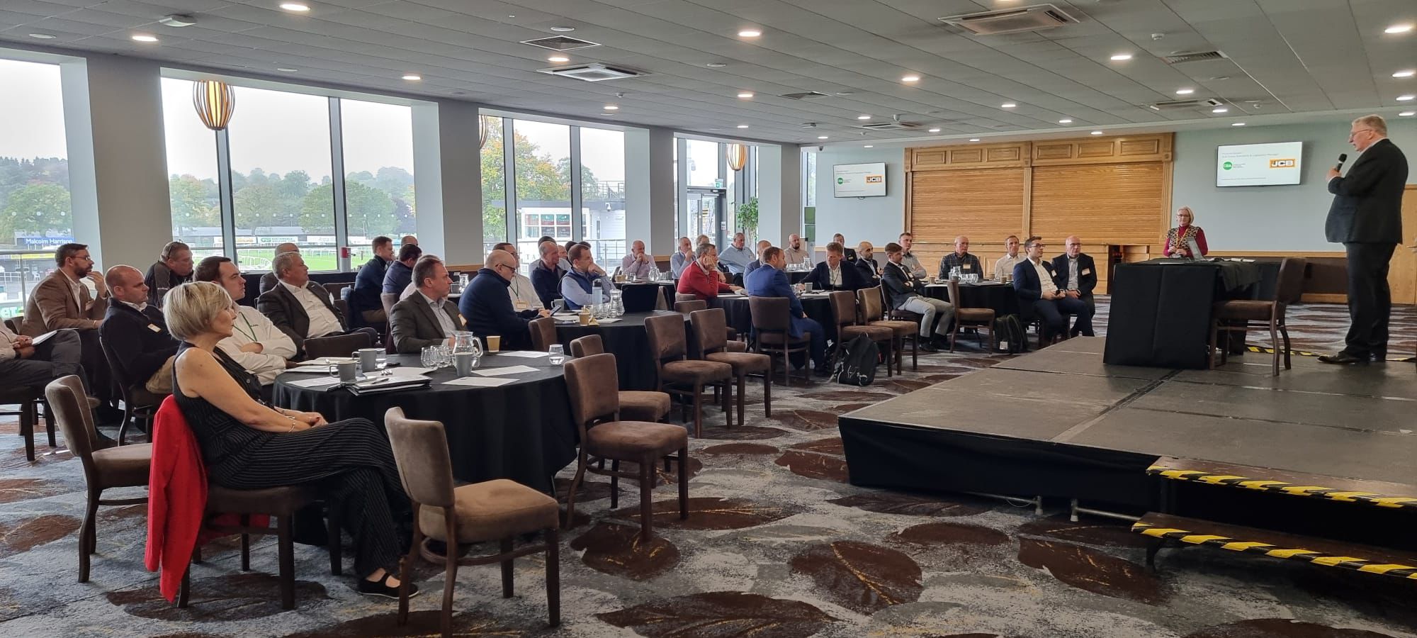 JCB's Nick Pease addressing delegates