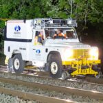 Converted Land Rover to keep leaves off UK railway lines