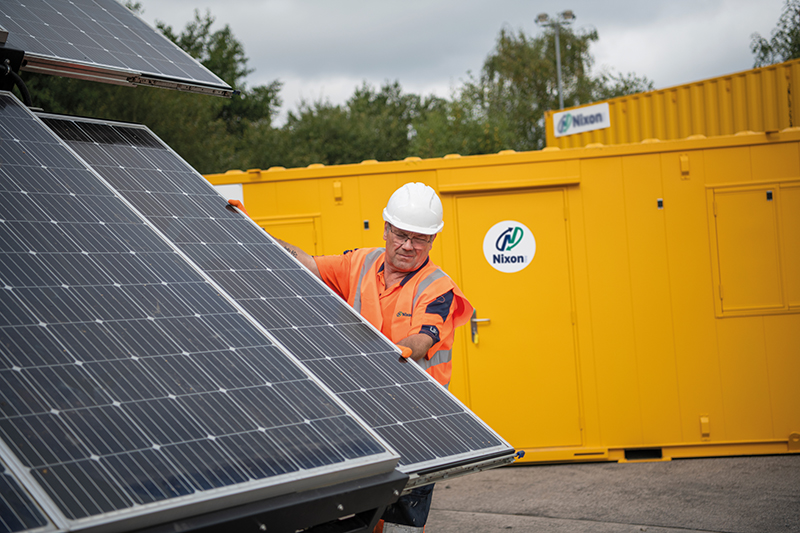 Solar hybrid generator opening panels