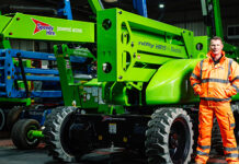 Speedy Hire introduces ‘industry first’ Green Claims Policy Construction worker standing in front of electric machine