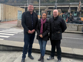 CASE Construction Equipment appoints HRN as new dealer for Scotland Ian Burton, Valentina Versino, and Darren Gilmour