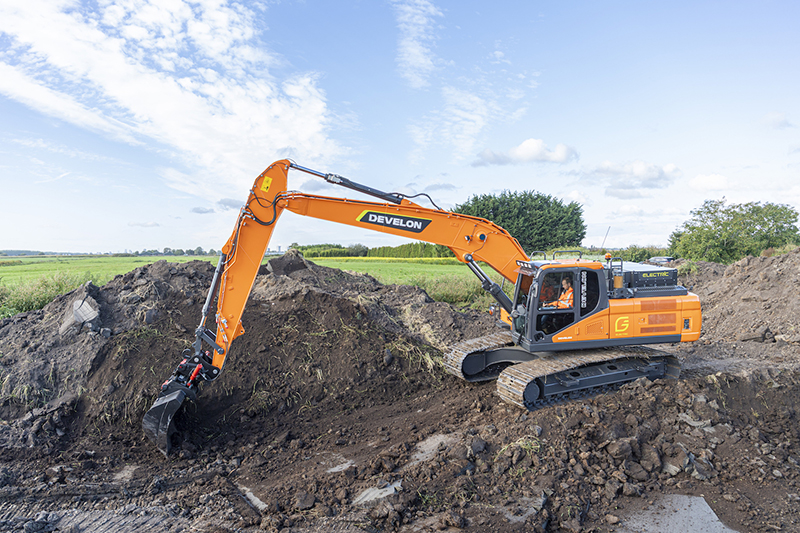 Develon electric excavator