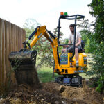 Plant hirer snaps up JCB electric micro-excavator JCB electric micro-excavator in action