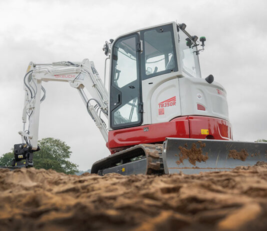 30 years of Takeuchi in the UK to be celebrated throughout 2026 Takeuchi excavator on construction site