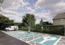 ‘Unique’ financing model drives North Lanarkshire fleet electrification project Artist Impression of EV infrastructure in Bellshill