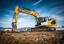 Leica and Liebherr expand factory-integrated machine control collaboration Liebherr excavator on construction site