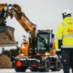 Leica expands 3D machine control offering for Cat wheeled excavators Leica Geosystems 3D machine control system on Caterpillar wheeled excavator