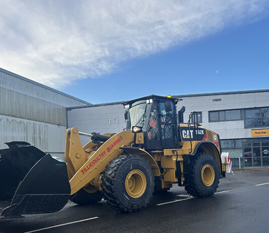 Tillicoultry Quarries benefits from Finning rebuild programme Wheel loader at Tillicoultry Quarries