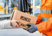 JCB introduces new online parts platform JCB parts being delivered in box
