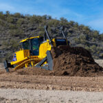 Komatsu launches next-generation bulldozers Komatsu bulldozer on construction site