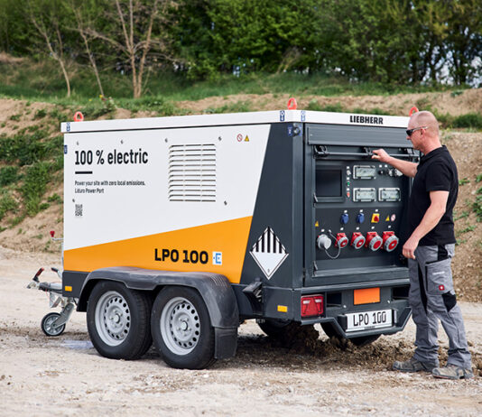 Ainscough to showcase Liebherr portable battery innovation at ScotPlant 2026 Liebherr's LPO 100 portable battery solution