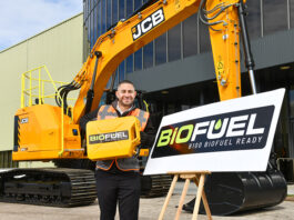 JCB approves renewable fuel option for X Series tracked excavators JCB heavy products team leader Heath Vanrooyen with a JCB 245XR tracked excavator