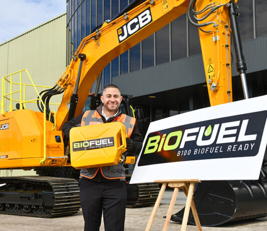 JCB approves renewable fuel option for X Series tracked excavators JCB heavy products team leader Heath Vanrooyen with a JCB 245XR tracked excavator