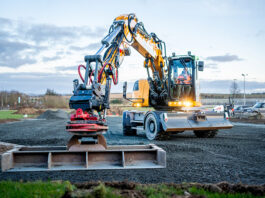 Rototilt to mark four decades of innovation at ScotPlant 2026 Rototilt tiltrotator on wheeled excavator