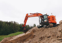 Rototilt signs new OEM agreement with Hitachi Construction Machinery Europe Hitachi excavator with Rototilt attachment
