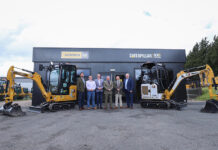 Killin organisation wins Cat excavator in centenary competition Group shot of Finning competition winners