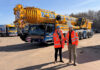Bernard Hunter strengthens fleet with 300-tonne Liebherr crane Mark Rafferty (Bernard Hunter) and Lyle Sibbald (Liebherr Great Britain)