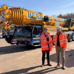 Bernard Hunter strengthens fleet with 300-tonne Liebherr crane Mark Rafferty (Bernard Hunter) and Lyle Sibbald (Liebherr Great Britain)