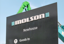 Molson enjoys ‘best ever’ start to a year in Scotland Sign at Molson Scotland Newhouse HQ