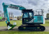 First machines start to arrive as build-up begins to ScotPlant 2026 Kobelco excavator