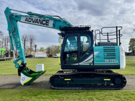 First machines start to arrive as build-up begins to ScotPlant 2026 Kobelco excavator