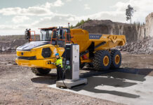 Volvo begins production of electric articulated haulers Volvo electric articulated hauler