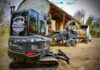 Black and grey minis stand out in Kubota forestry fleet Black and grey painted mini-excavators