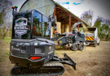 Black and grey minis stand out in Kubota forestry fleet Black and grey painted mini-excavators