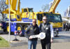 Stoddart and Liebherr celebrate landmark crane handover at ScotPlant 2026 Ewan Stoddart (Stoddart Crane Hire) and Lyle Sibbald (Liebherr Great Britain) at ScotPlant 2026